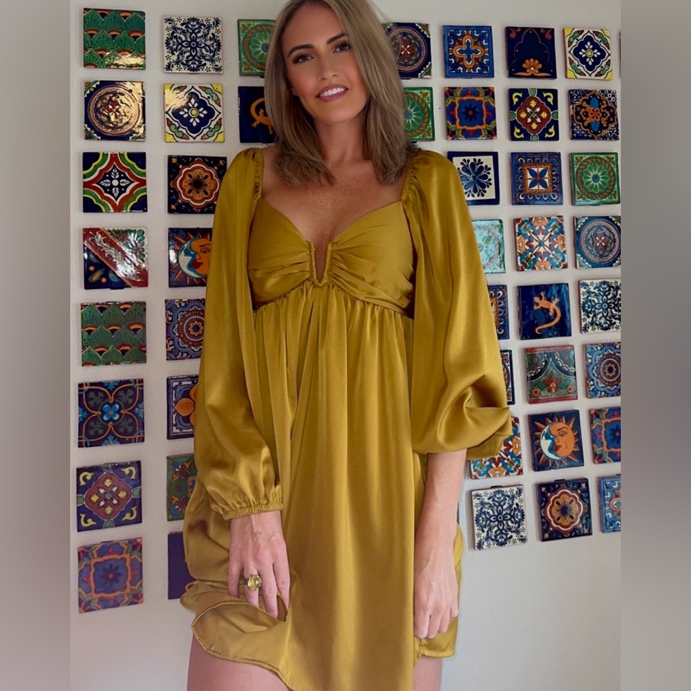 Elegant Mustard Dress